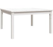 Mesa de Jardín Madera Maciza Pino Blanco 82,5x82,5x45 cm