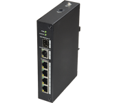 X-Security - Switch de sobremesa - 4 puertos RJ45 + 1 Gigabit Combo Port - Velocidad 10/100 Mbps - Plug & Play - Tecnología de ahorro de energía