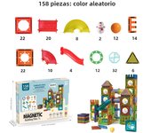 Light Magnetic Tiles Building Blocks for Kids, 3D Clear Educational STEM Building Toys, Magnetic Marble Run Blocks Toys for Kids