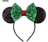 Disney Mickey Mouse Oor Hoofdbanden Frozen Elsa Anna Strik Pailletten Hoofdband Kids Party Cadeau Kinderen Diy Haaraccessoires