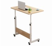Mesa de ordenador ajustable portátil de escritorio girar mesa de cama para PC puede ser levantado Escritorio con rueda, Auxiliar Mesa portátil para Sofá