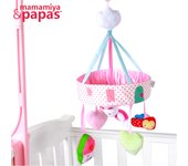Conejo de peluche con forma de estrella de cinco puntas para bebé, oso giratorio, campana de noche musical, caja de música, campana de cama, juguete para cama de bebé
