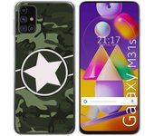 Tumundosmartphone Funda Gel Tpu para Samsung Galaxy M31s diseño Camuflaje 01 Dibujos