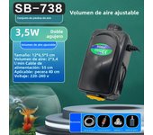 SOBO Silent Aquarium Oxygen Air Pump Fish Tank Adjustable Air Volume High Power Oxygenator Air Compressor Aerator 220v 12w