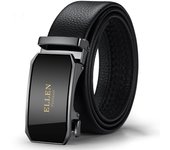 Men's Ratchet Genuine Leather Dress Belt, Black Belt Suitable For Suits, Jeans, Perfect For All Daily Occasions, Formal Dress