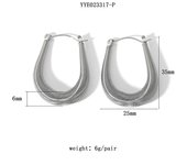 Encanto Pendientes Huggie de aro trenzado de acero inoxidable para mujer, ajustes impermeables, suministros de joyería para oreja