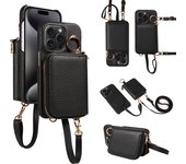 High quality Magnetic Wallet Function Phone Case for IPhone12mini 11promax 7 8 X XR XS Max Phone Case Detachable with Lashing