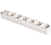 Base bipolar 6 tomas t/tl 10/16 a 250 v color blanco