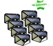 12 Pack de Lámparas De Pared Solar Con 3 Modos Sensor De Movimiento Seguridad Impermeables Para Jardín Garaje Pared Exterior Decorativo Luz Solar Moderno