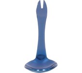 Vajilla de cocina 3 en 1, multifuncional, portátil, tenedor, cuchara, tenedor con dientes, cubiertos para el hogar, azul