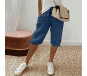 Women's Casual Pockets Elastic Drawstring Casual Pants Leg Drawstring Five Pants Pant Pants for Women Women’s Pants Women’s Pant