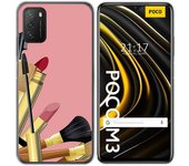 Tumundosmartphone Funda Gel Tpu para Xiaomi POCO M3 / Redmi 9T diseño Brochas Dibujos