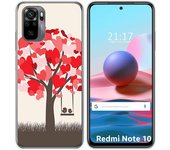 Tumundosmartphone Funda Gel Tpu para Xiaomi Redmi Note 10 / 10S diseño Pajaritos Dibujos