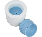 Molde redondo para hacer cubitos de hielo de 10 cm con diseño multicapa, bandeja transparente para whisky, cóctel, brandy y bourbon (amarillo)
