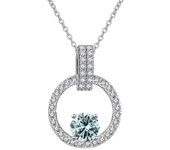 JoyceJelly 1 Carat D Color Moissanite Necklace For Women 925 Sterling Silver Clavicle Chain Wedding Anniversary Luxury Jewelry