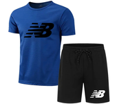 Men's casual fashion summer mesh suit men's quick-drying breathable sports suit short-sleeved T-shirt suit men's jogging suit