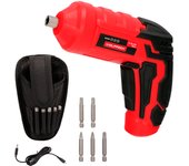 Atornillador 4 V. Con Led, Funda y 5 Destorpuntas, Bateria Recargable USB