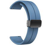 20mm 22mm Magnetic D Type Clasp Silicone Watch Band for Samsung Galaxy Watch