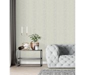 Muestra DIN A4 de Papel pintado vinílico lavable de rayas estilo victoriano con textura y relieve - Osman Classic Stripe 676858 de GAULAN