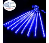 EU Plug LED Meteor Shower Rain Lights 8Tubes Falling Raindrop Fairy String Light for Christmas Holiday Street Party Patio Decor