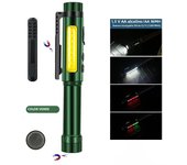 Multifunctional 4 in 1 LED Super Bright Flashlight 365nm UV Flashlight USB Charging With Tail Magnet Flash COB Floodlight Torch