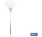 Escoba Plegable de Metal Cofan | 15 Puas | Recoge Hojas | Jardín y Agricultura