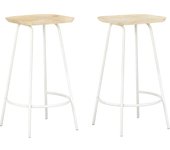 Taburetes de cocina 2 unidades madera maciza de mango
