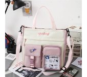 Bolso de mano de gran capacidad con diseño de grafiti para mujer, bandolera grande de lona, bandolera