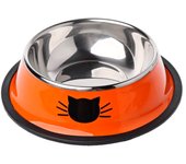 Comedero para perro de acero Inoxidable, cuenco de comida para gatos, comedero y bebedero perro, base antideslizante