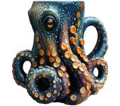 Jarra de cerveza pirata inspirada en Cthulhu, diseño 3D de pulpo/kraken, taza de cerveza vikinga pirata medieval para bar, restaurante, hogar, fiesta temática, regalo para hombres y mujeres