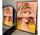 1PC Singer T-Taylor Swift Poster Self-adhesive Art Waterproof Paper Sticker Coffee House Bar Room Wall Decor