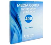 Media Intex Corta 40 Tortosa - Compresión Ligera - Color Negro