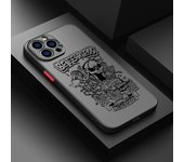 Skull Art For iPhone 15 Ultra 14 13 12 11 Mini XS XR X 8 7 Pro Max Plus Frosted Translucent Phone Case