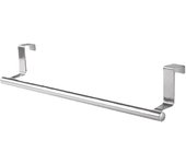 Barra de toalla moderna con ganchos para baño y cocina, percha de toalla de acero inoxidable cepillado sobre gabinete