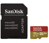 Tarjeta de Memoria SanDisk Extreme 32GB microSD HC UHS-I con Adaptador/ Clase 10/ 100MBs