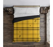 BL BELUM  Funda nórdica Harry Potter, Funda nórdica con botones 100% algodón modelo Hufflepuff Cuadro - Funda Nórdica Extrasuave - Funda Nórdica 100% Made in Spain
