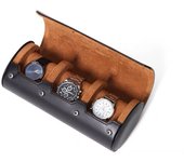 Watch Roll Travel Case Watch Box Organizer for Men with 1/2/3 slots Watch Display Storage Portable Watch Rolls PU Leather Cases