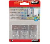 Percha mediana adhesiva inox 7026 blist-3