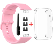 Silicone Watch Strap + Case For Huawei Watch Fit Strap Replacement Band Multicolor Protective Case Accessories band