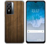 Funda Silicona para Vivo Y76 5G diseño Madera Dibujos