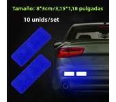 10pcs/set Car Bumper Reflective Safety Strip Stickers Car Reflective Sticker Reflective Warning Safety Tape