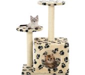Rascador para Gatos Poste de isal 105 cm Huellas beige