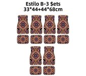 Car Floor Carpet Set of 4 Piece Persian Rug Design Auto Interior Floor Mats Durable Front Rear Carpets for Car Accessories