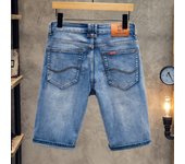 Mens Vintage Knee Length High Quality Jeans Summer Slim Fit Straight Fashion Short Jeans Classic Versatile Abrasion Short Pants
