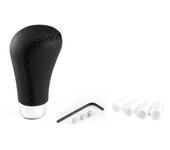 Universal Manual Leather Red/Black Stitch Car Gear Stick Shift Knob Shifter Lever Pen Replacement Gearstick Car Interior Parts