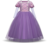Children Girl Rapunzel Dress Kids Tangled Disguise Carnival Girl Princess Costume Birthday Party Gown Outfits Clothes 4-10 Years