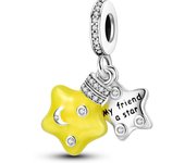 Silver Plated Fit Original Bangle Charms Yellow Series Sunflower Charm Pendant Dangle Beads Bracelet Necklace DIY Jewelry Gift