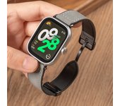 Leather Magnetic Buckle Strap For Xiaomi Band 9 Pro MI Band 8 Pro Bracelet For Redmi Watch 4 Smart Watch Replacement Wrist Band
