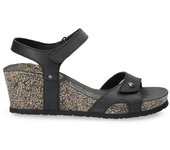 Panama Jack JULIA Sandalias con cuña para mujer negras en piel 85324