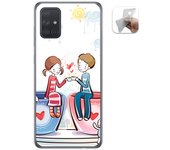 Tumundosmartphone Funda Gel Tpu para Samsung Galaxy A71 5G diseño Café Dibujos